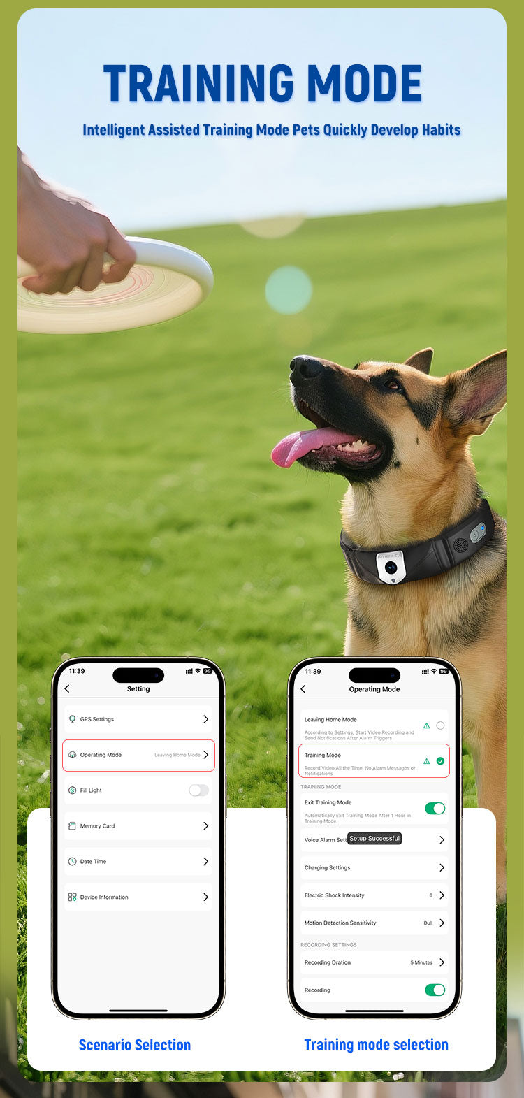 FetchLink C10 Smart GPS Pet Collar with Integrated 2MP Live Camera
