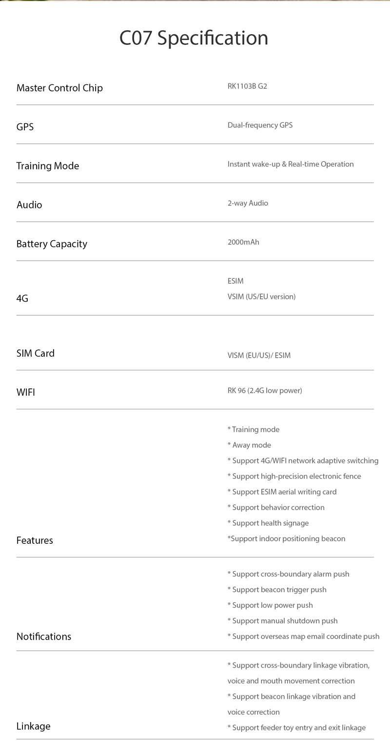 FetchLink C07 Smart Electronic Fence Collar