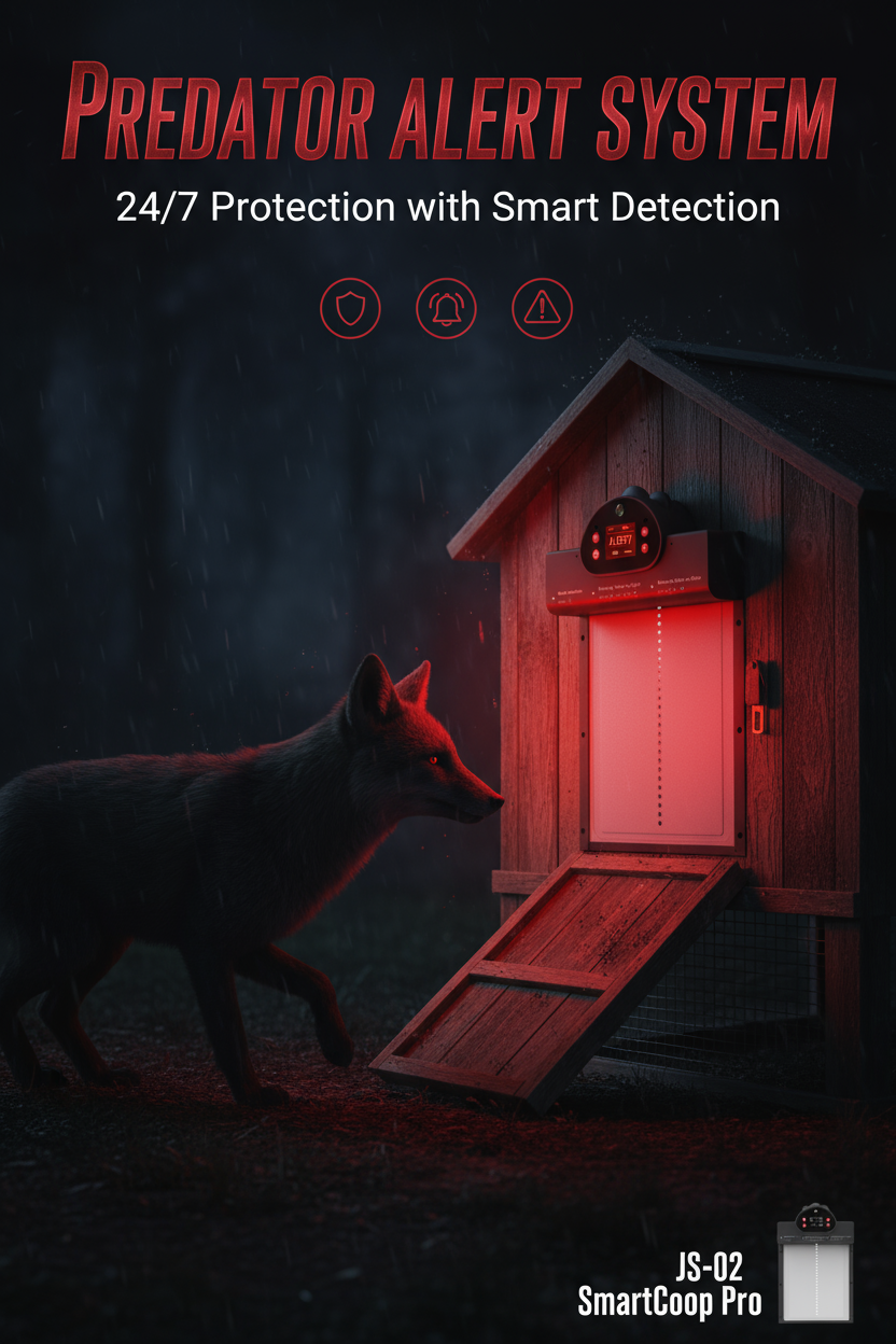 JS-02 SmartCoop Pro: Advanced 2K Camera Automatic Chicken Coop Door with WiFi