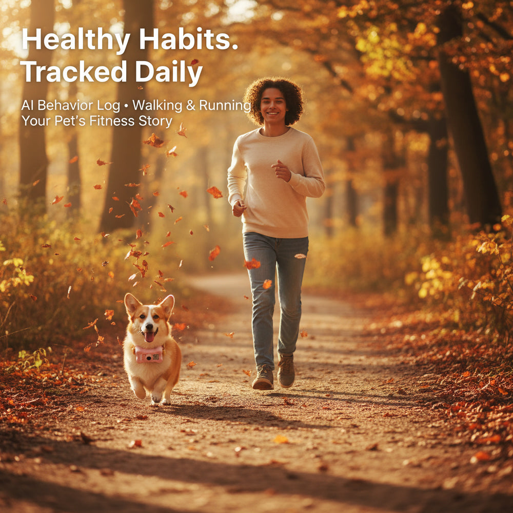 FetchLink M1 Pet Collar Camera – 4G Live Stream, Anti-Shake, Health Monitor & Behavior Correction
