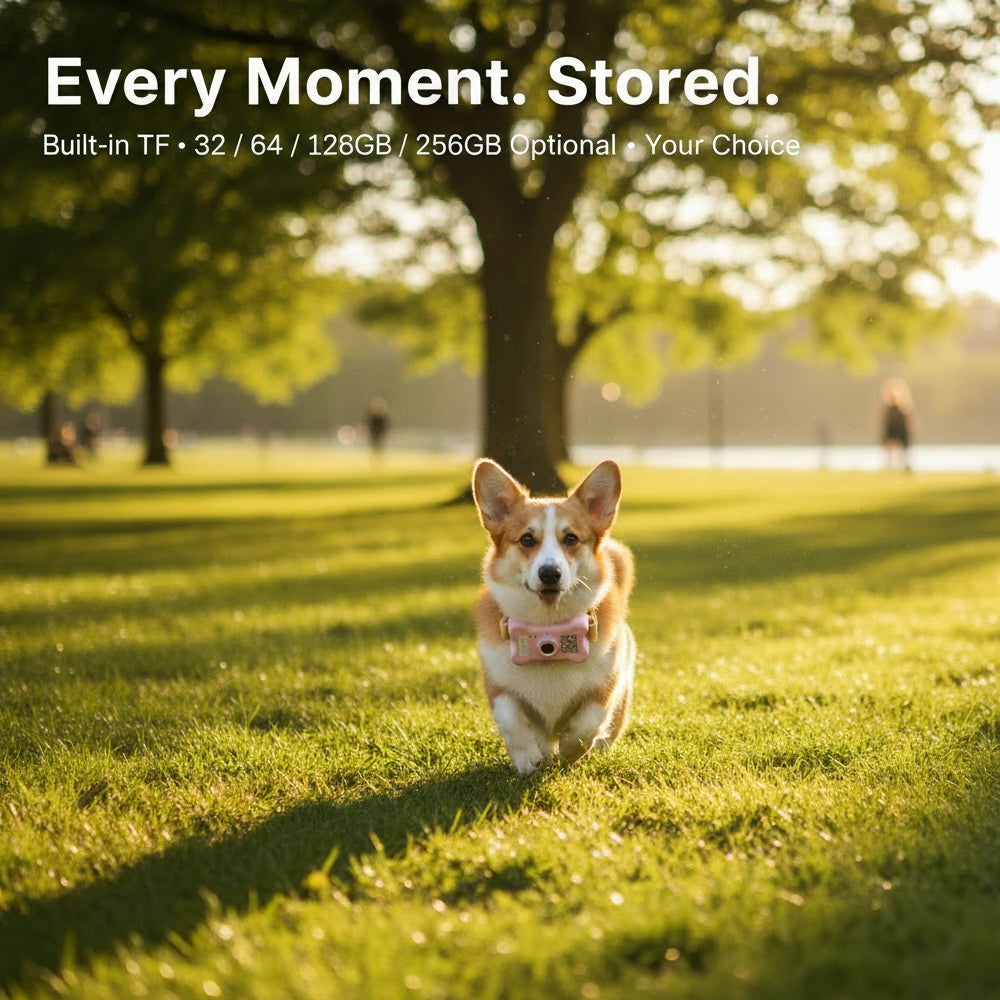 FetchLink M1 Pet Collar Camera – 4G Live Stream, Anti-Shake, Health Monitor & Behavior Correction
