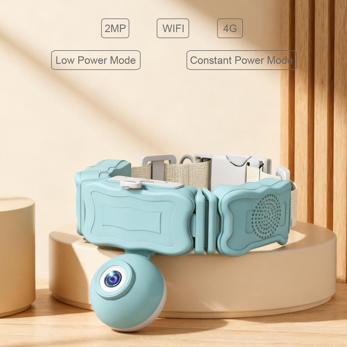 FetchLink C05 Smart Pet Collar with Live Camera - 4G/WiFi Pet Monitor with Two-Way Audio