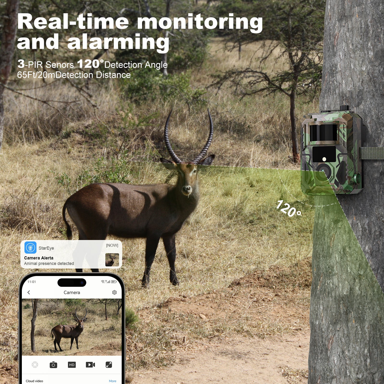 S30 Wireless Built-in Battery Trail Camera Time Lapse Wildlife Monitoring Hunting Camera